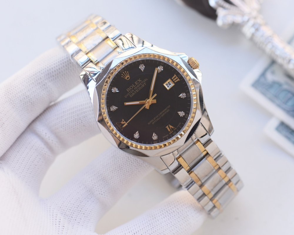 Rolex Datejust Two-Tone Black Dial Men's Watch 41mm