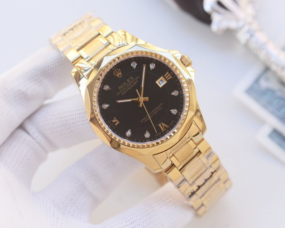 Rolex Datejust Two-Tone Black Dial Men's Watch 41mm view