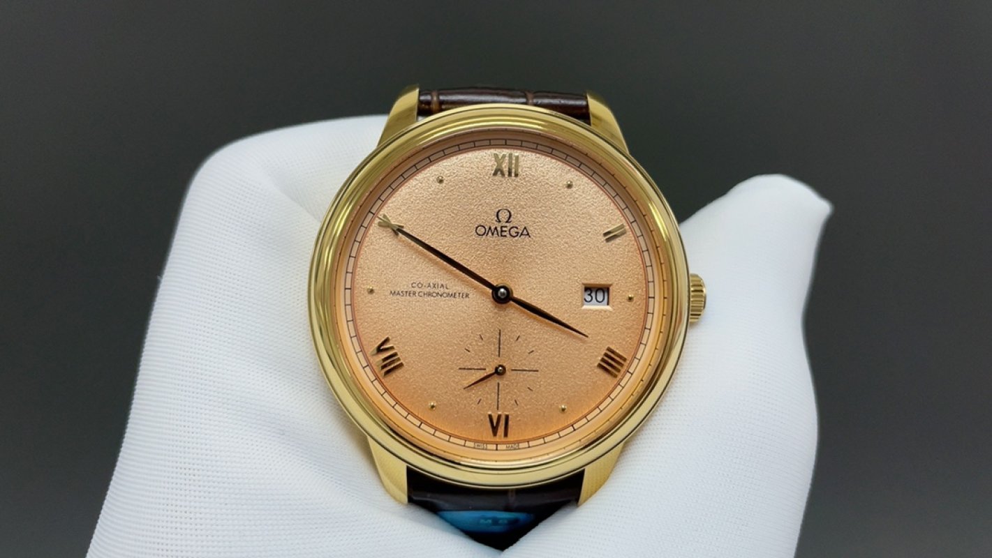 Omega De Ville Prestige Small Seconds Gold Leather Watch view