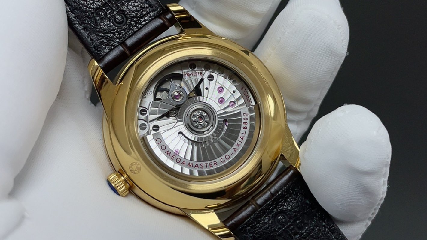 Omega De Ville Prestige Small Seconds Gold Leather Watch view