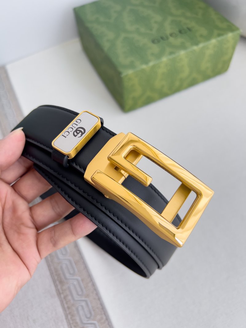 Gucci Automatic Buckle Leather Belt Black view