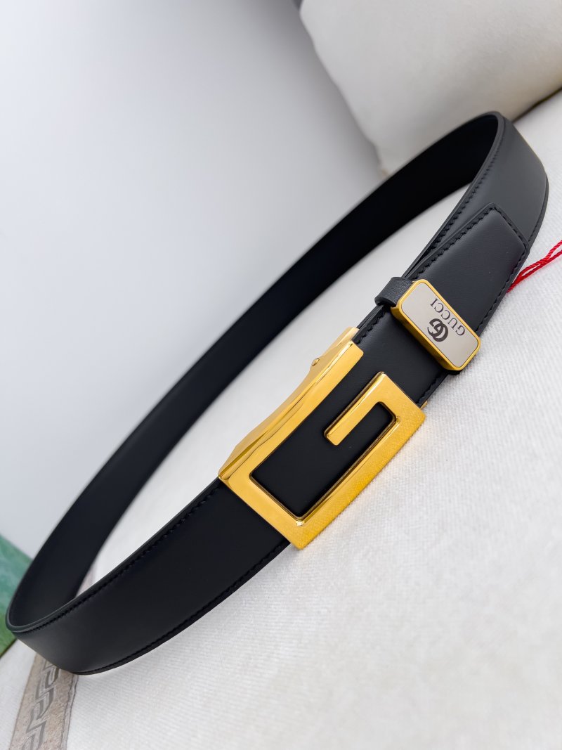 Gucci Automatic Buckle Leather Belt Black view