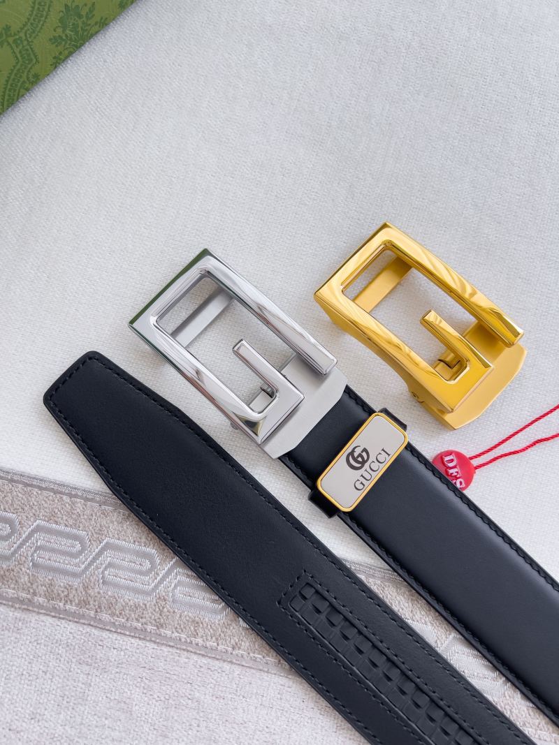 Gucci Automatic Buckle Leather Belt Black view