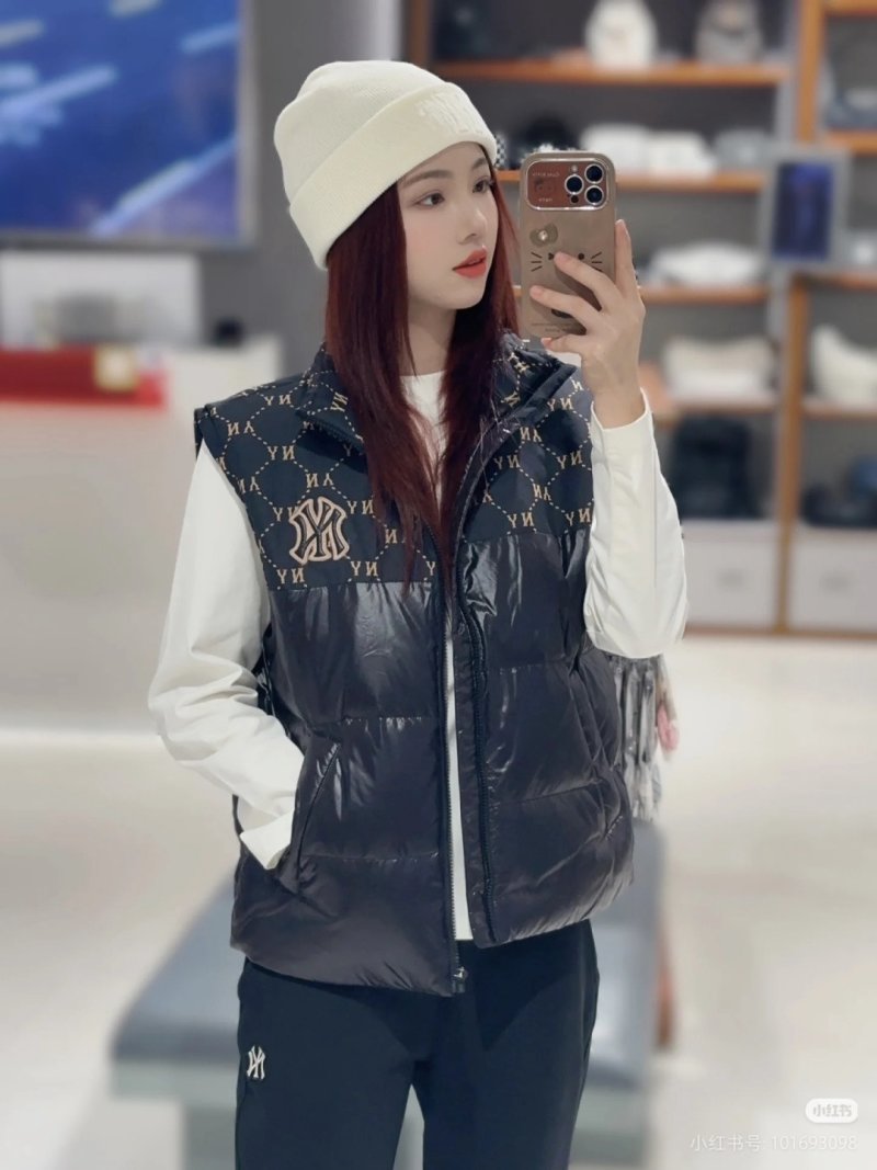 Essentials Black Puffer Down Jacket with Gold Logo