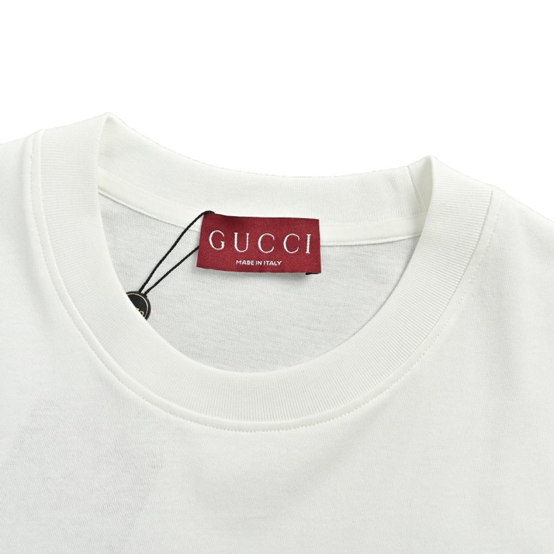Gucci White Pocket T-Shirt with Monogram Patch view