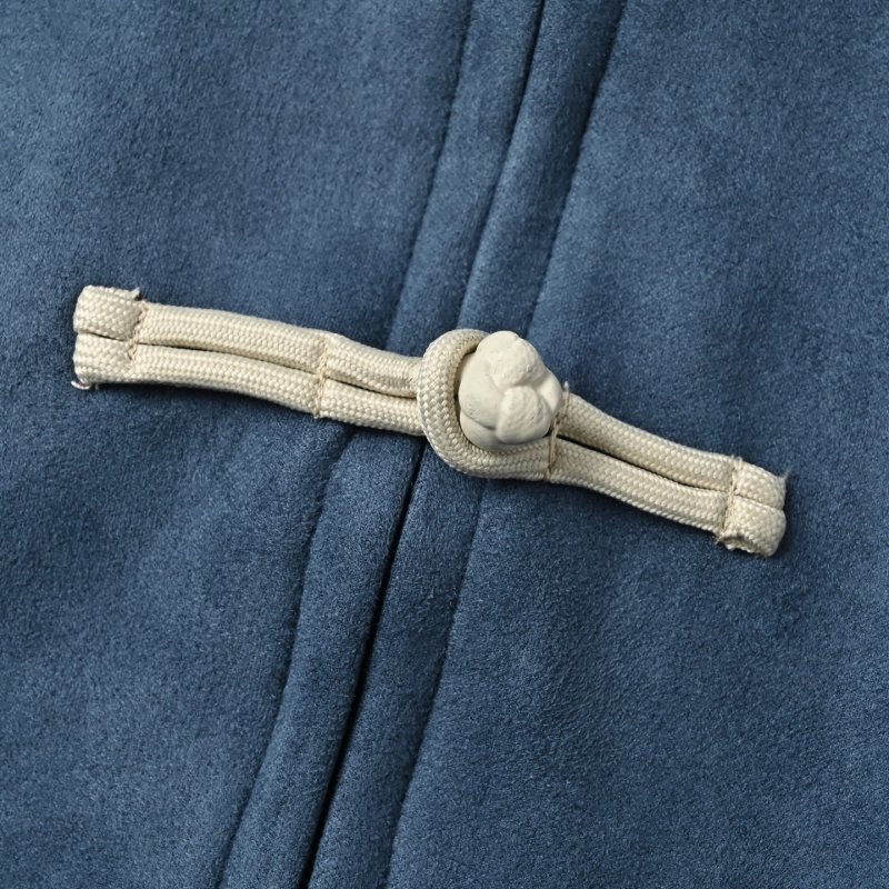 Adidas Navy Blue Duffle Jacket with Three Stripes view