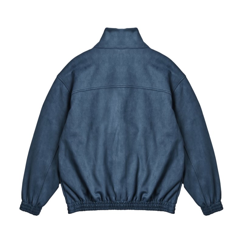 Adidas Navy Blue Duffle Jacket with Three Stripes view
