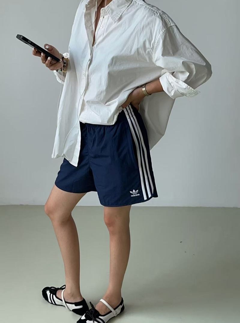 Adidas 3-Stripe Navy Athletic Shorts