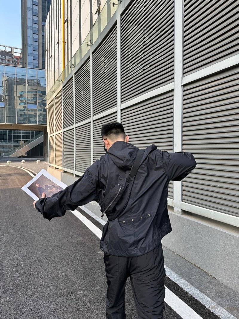 Stone Island Navy Hooded Nylon Jacket view