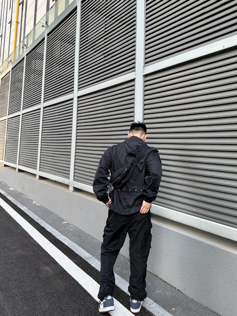 Stone Island Navy Hooded Nylon Jacket view