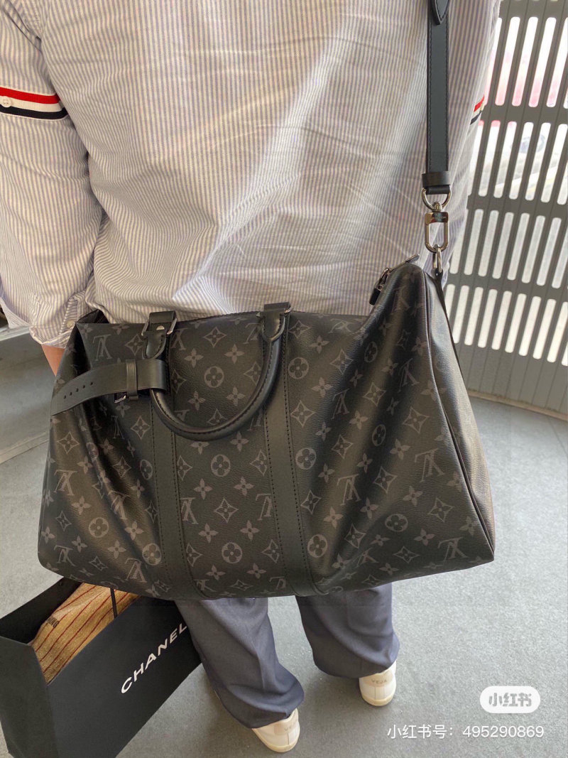 Louis Vuitton Keepall 55 Monogram Canvas Black view