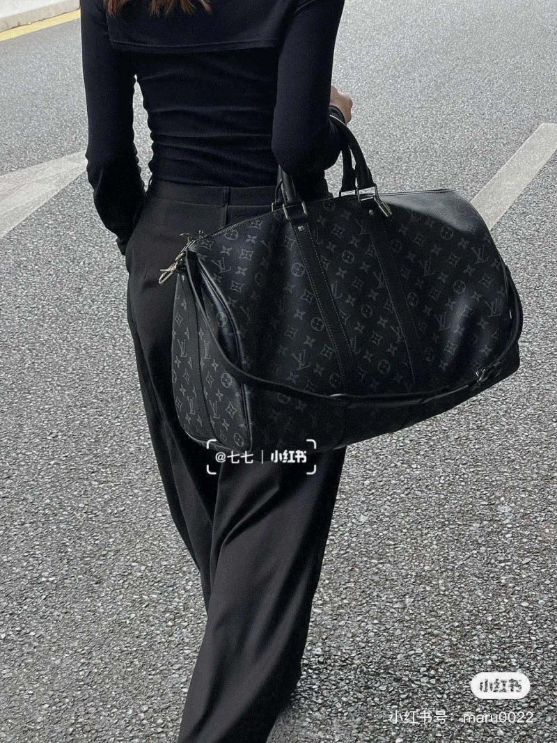 Louis Vuitton Keepall 55 Monogram Canvas Black view
