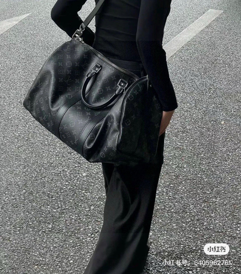 Louis Vuitton Keepall 55 Monogram Canvas Black view