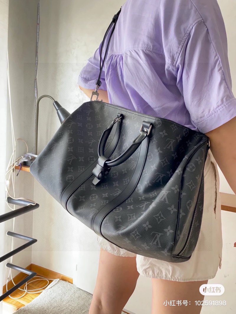 Louis Vuitton Keepall 55 Monogram Canvas Black view