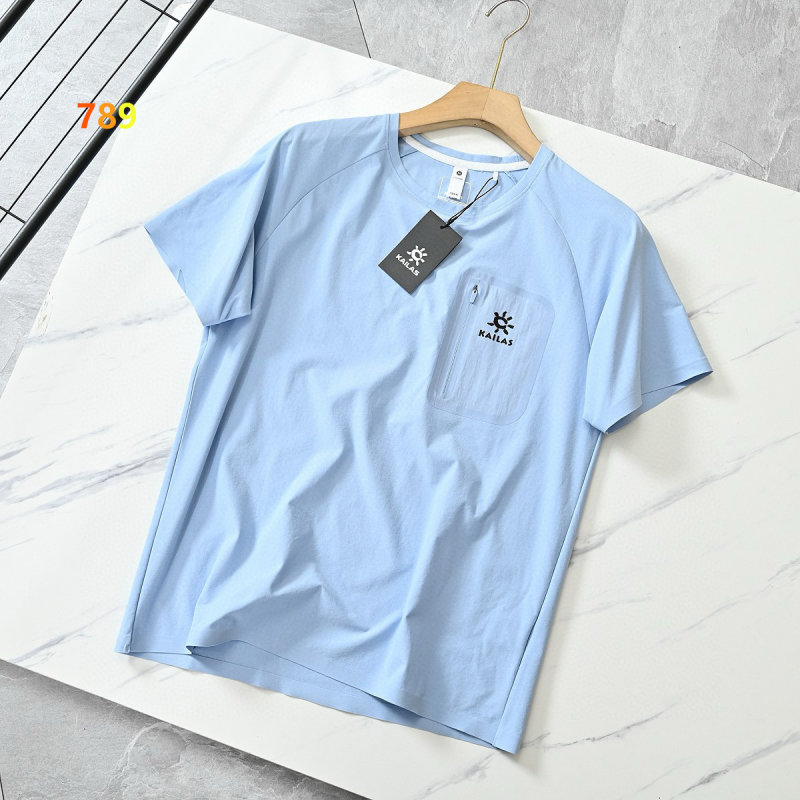Kailas Teal Crew Neck Moisture-Wicking T-Shirt view