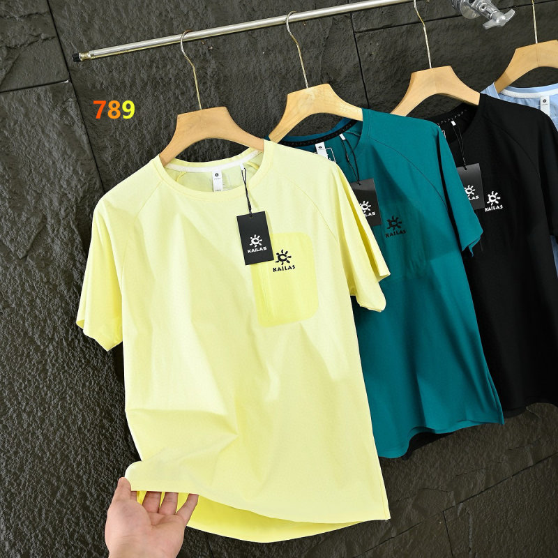 Kailas Teal Crew Neck Moisture-Wicking T-Shirt view