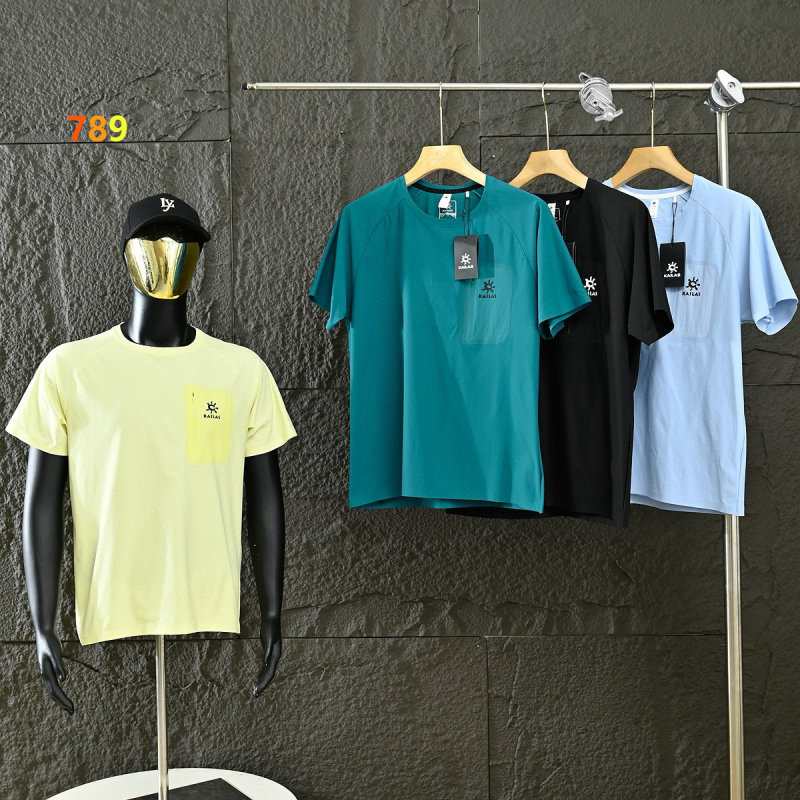 Kailas Teal Crew Neck Moisture-Wicking T-Shirt view