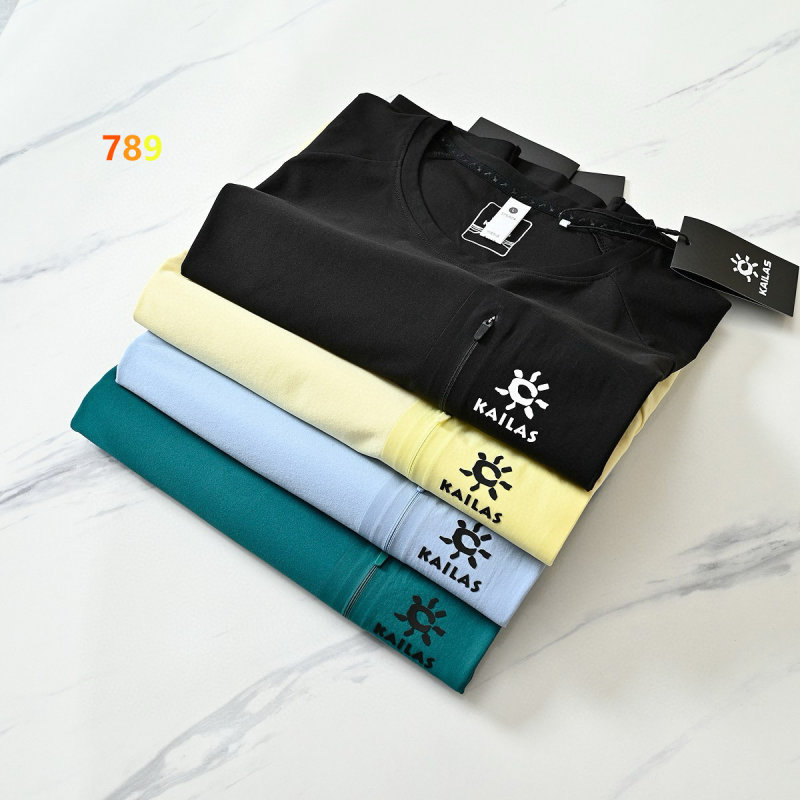 Kailas Teal Crew Neck Moisture-Wicking T-Shirt view