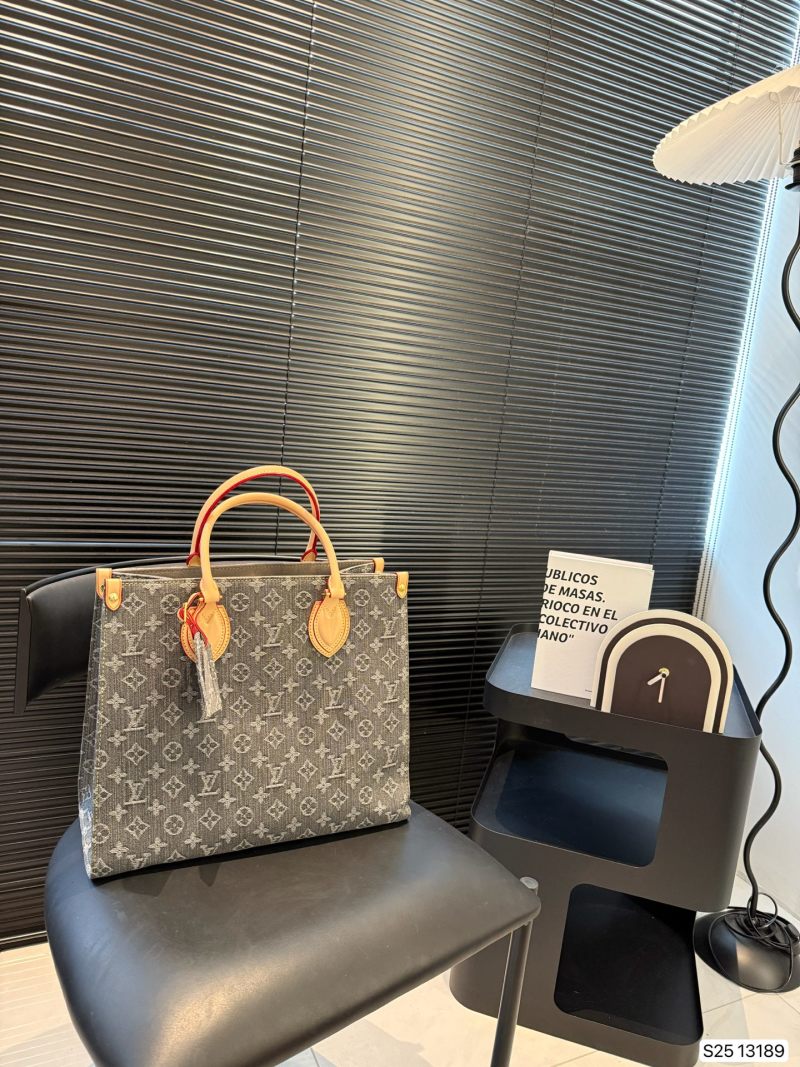 Louis Vuitton Monogram Print Tote Bag Grey
