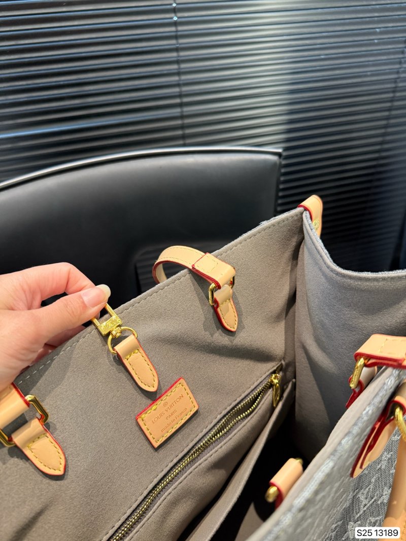Louis Vuitton Monogram Print Tote Bag Grey view