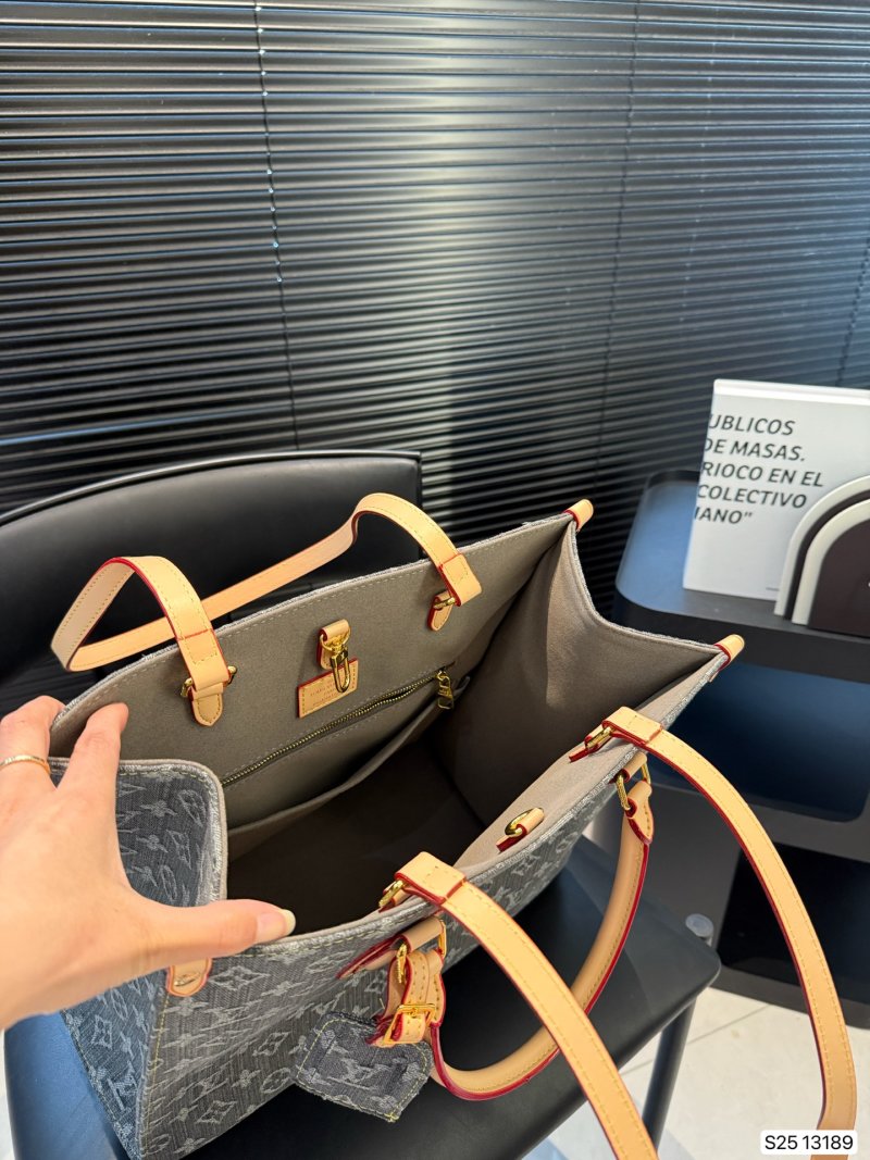 Louis Vuitton Monogram Print Tote Bag Grey view