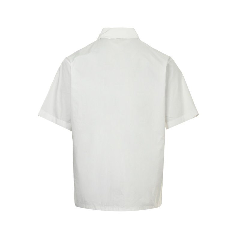 White Embroidered Pocket Shirt view