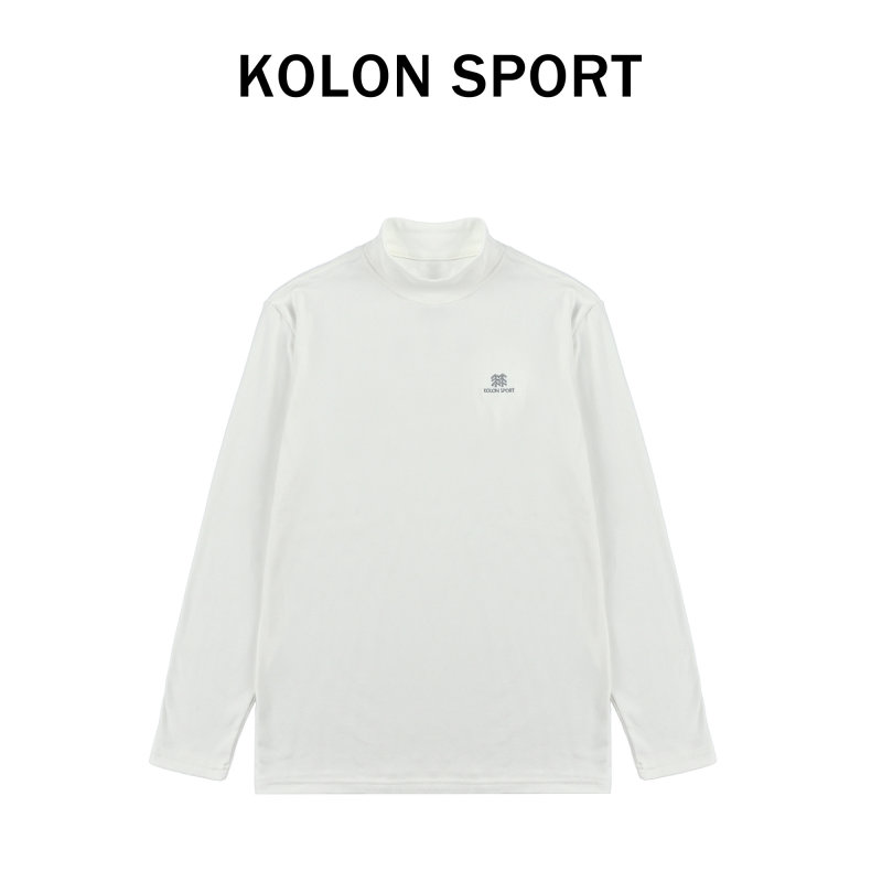 Burberry White Long Sleeve Mock Neck T-Shirt view
