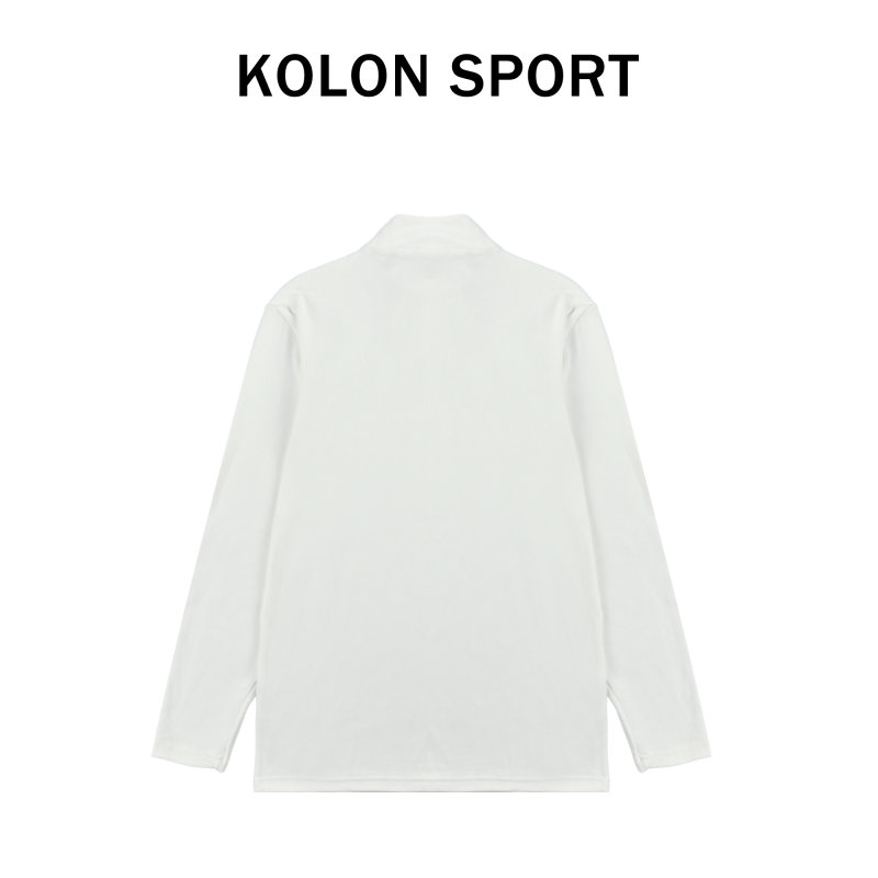 Burberry White Long Sleeve Mock Neck T-Shirt view