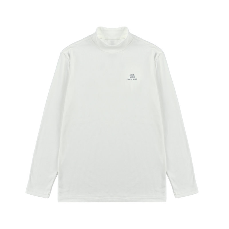 Burberry White Long Sleeve Mock Neck T-Shirt view