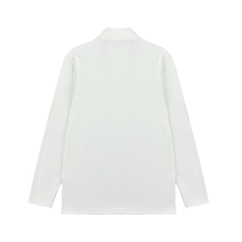 Burberry White Long Sleeve Mock Neck T-Shirt view