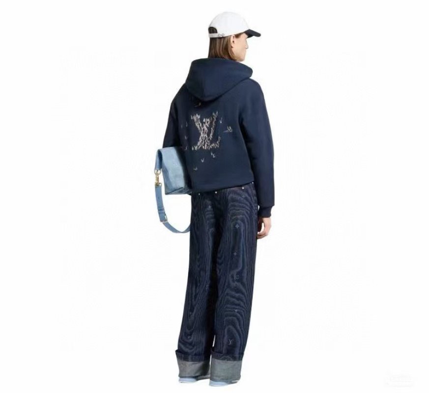 Louis Vuitton Navy Embroidered Hoodie view