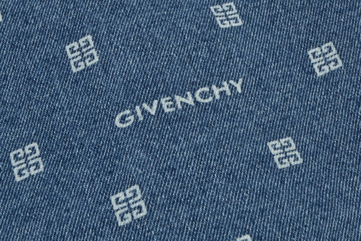 Givenchy 23FW Allover Logo Denim Jacket Blue view