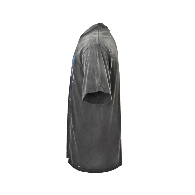 Matrix Graphic Print Oversized T-Shirt Charcoal view