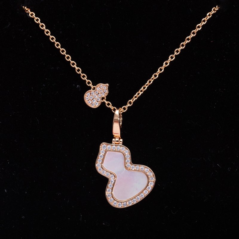 Rose Gold White Mother-of-Pearl Heart Pendant Necklace view