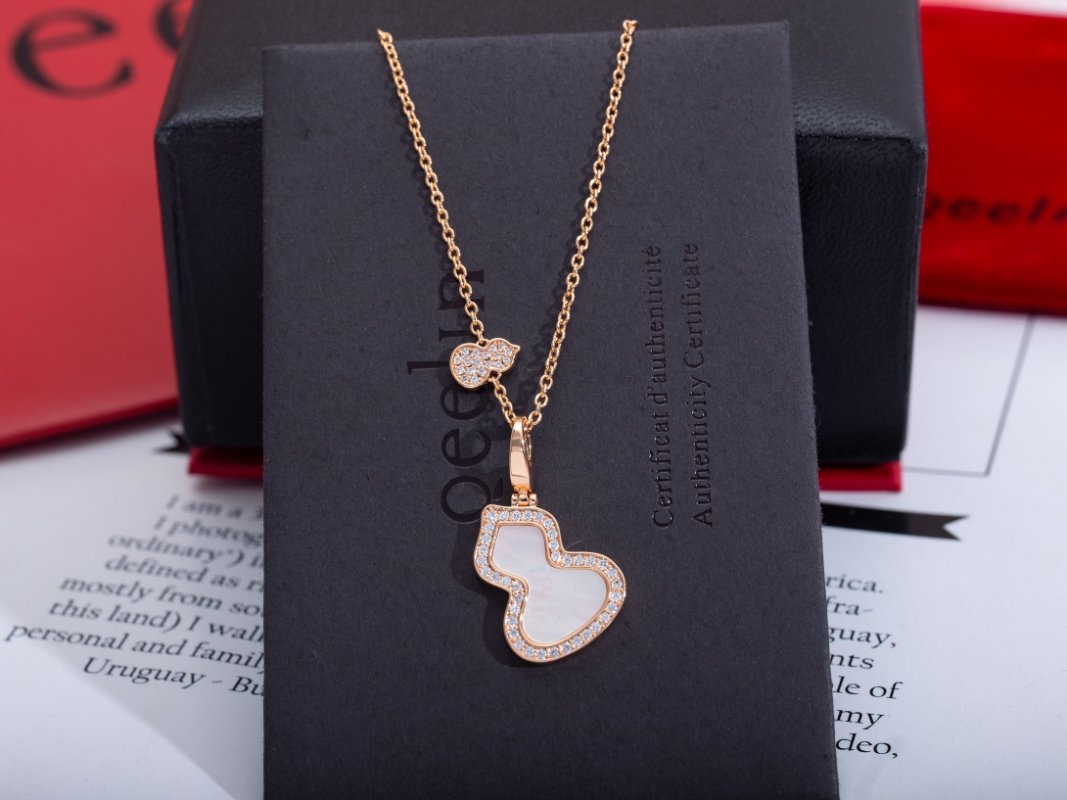 Rose Gold White Mother-of-Pearl Heart Pendant Necklace view