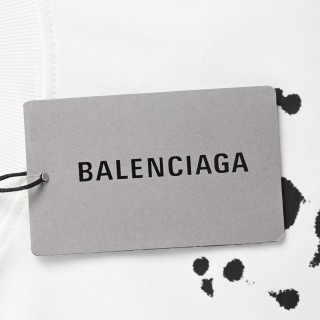 Balenciaga Blurred Logo Print White T-Shirt view 10