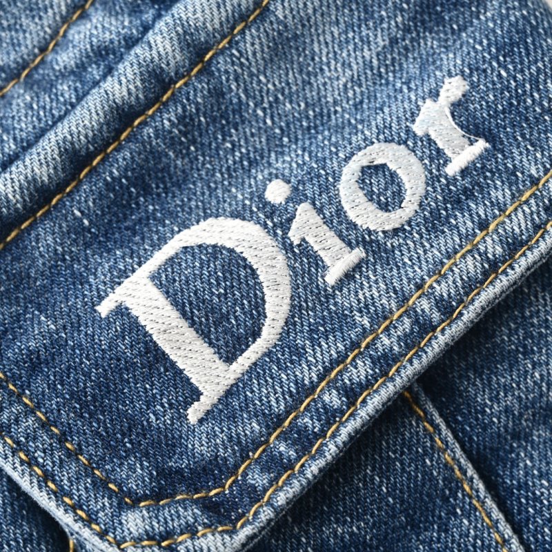 Dior Cargo Wide-Leg Jeans in Dark Indigo view
