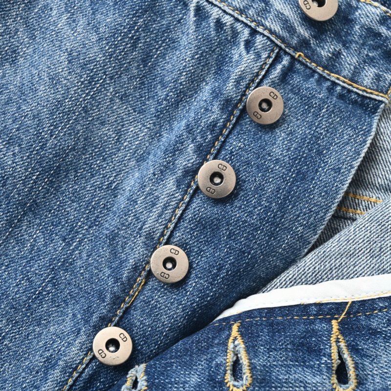 Dior Cargo Wide-Leg Jeans in Dark Indigo view