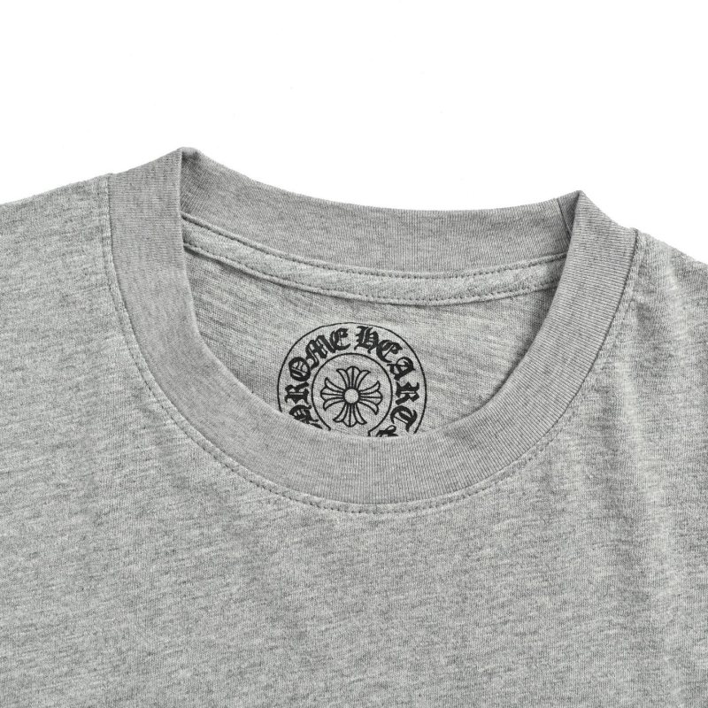 Chrome Hearts Grey Pocket T-Shirt with Black Cross Logo view
