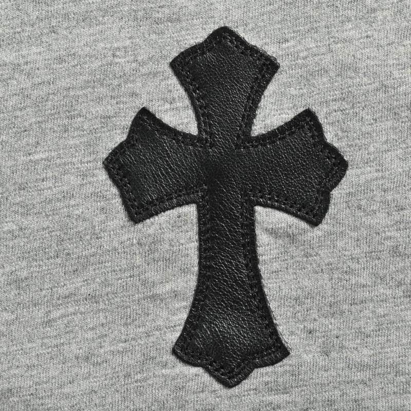 Chrome Hearts Grey Pocket T-Shirt with Black Cross Logo view
