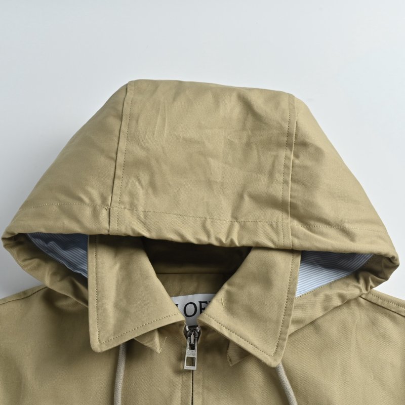 Beige Oversized Zip Windbreaker Jacket view