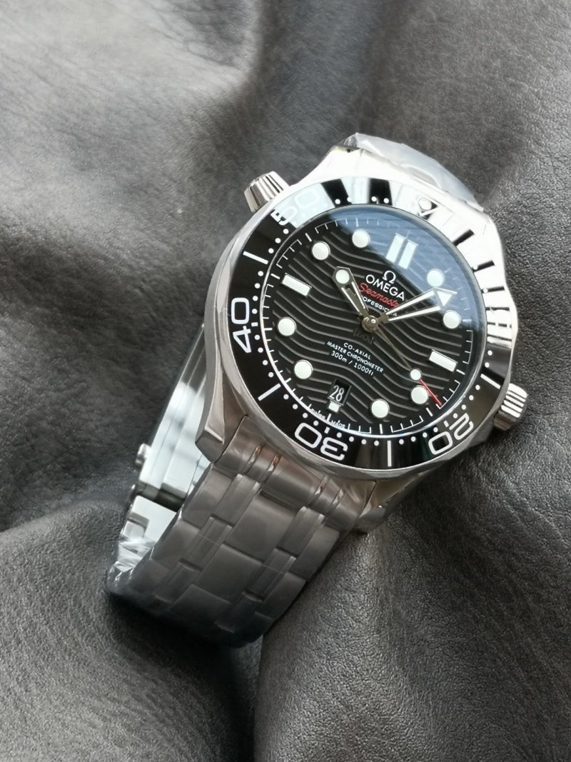 Omega Seamaster Black Dial Steel Watch 42mm