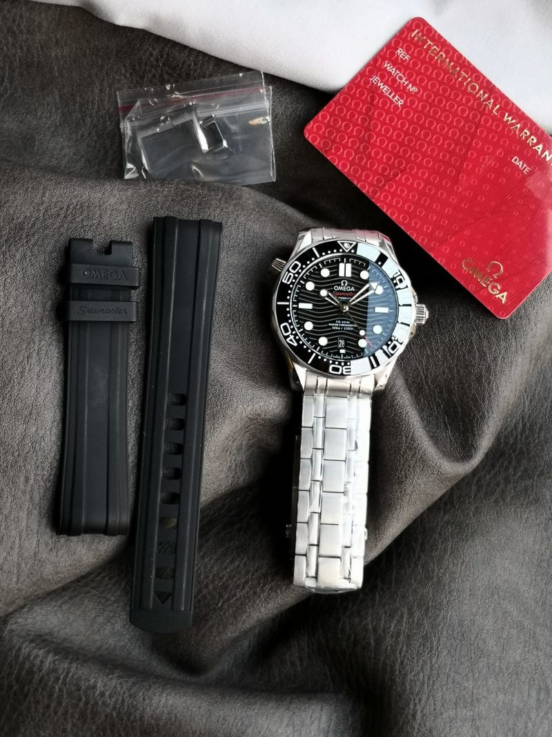 Omega Seamaster Black Dial Steel Watch 42mm view