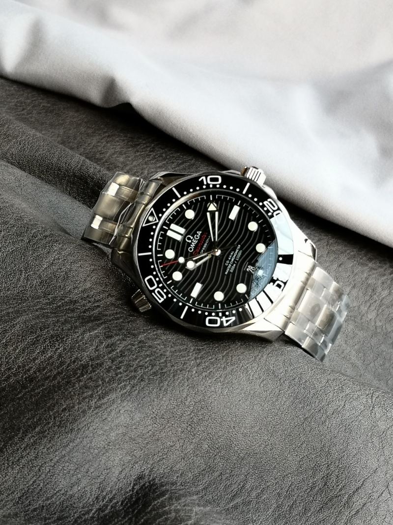 Omega Seamaster Black Dial Steel Watch 42mm view