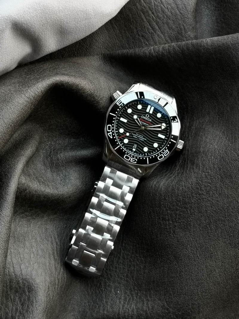 Omega Seamaster Black Dial Steel Watch 42mm view