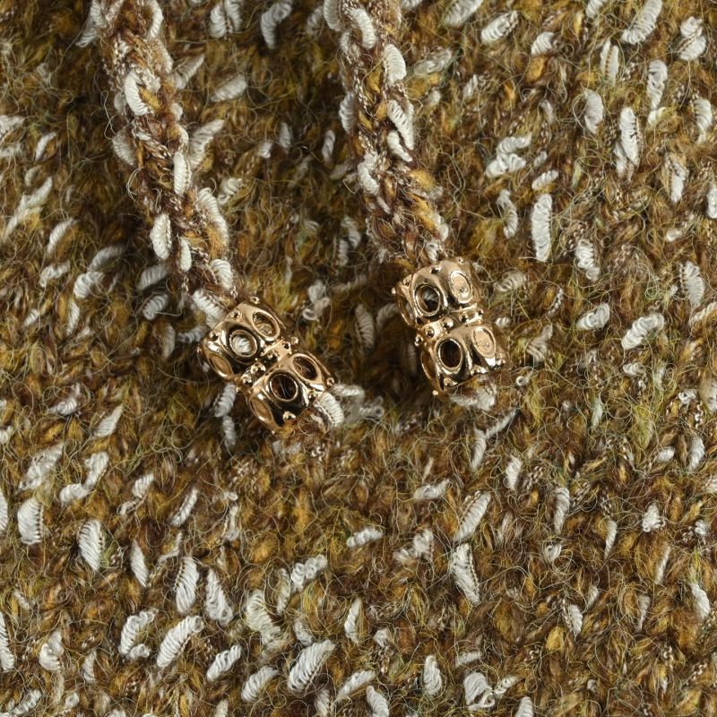 Beige Tweed Textured Oversized Jacket view