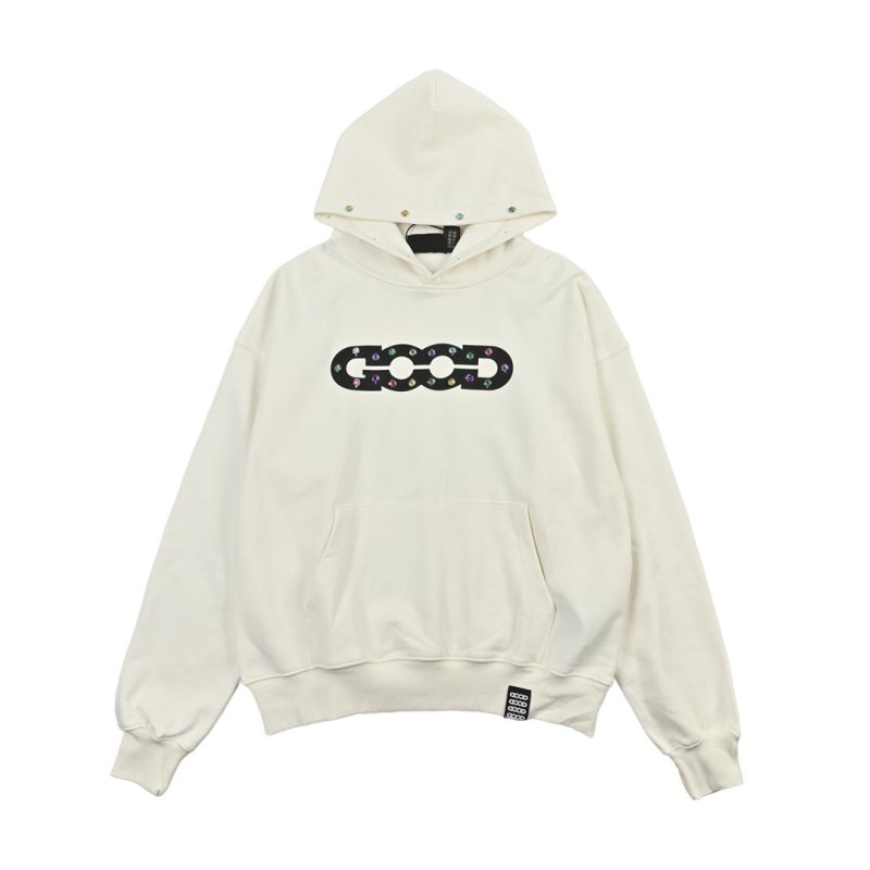 White Pearl Graphic Hoodie Women's view