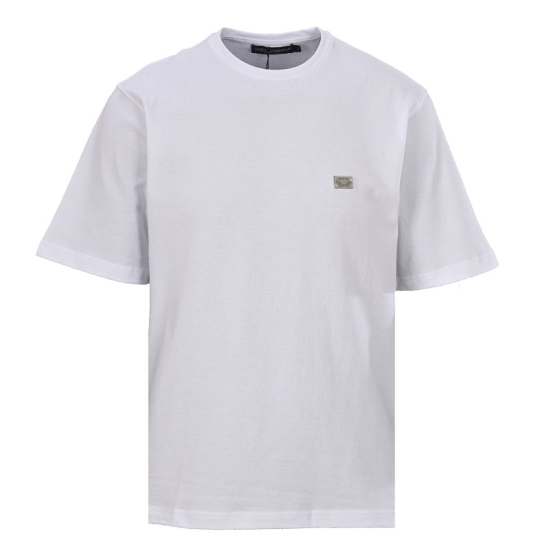 Premium White Short Sleeve T-Shirt with Chest Logo view