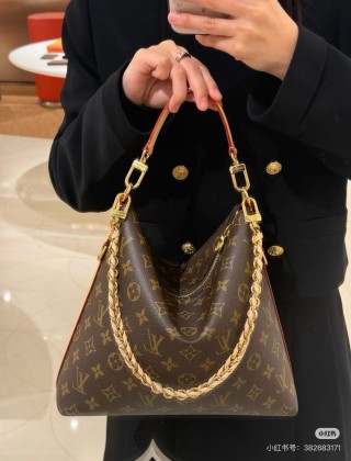 Louis Vuitton Monogram Shoulder Bag with Gold Chain Strap