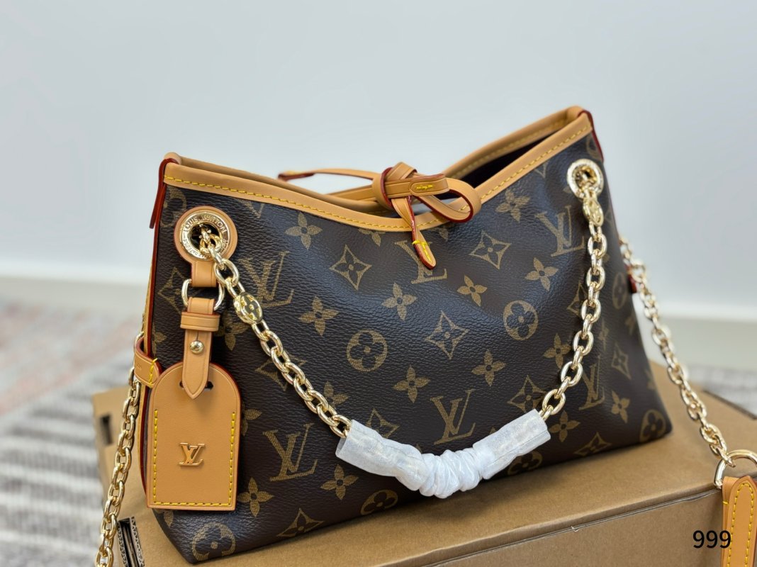 Louis Vuitton Carryall BB Monogram Canvas Gold Chain Shoulder Bag view